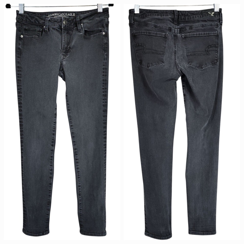 American Eagle Outfitters Women's Skinny Jeans - Charcoal Black Wash